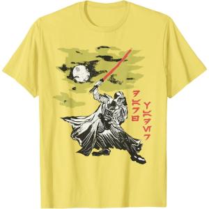 imageStar Wars Darth Vader Vintage Japanese Block Print Style TShirtLemon Yellow