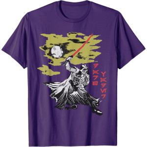 imageStar Wars Darth Vader Vintage Japanese Block Print Style TShirtPurple
