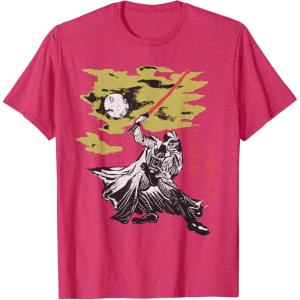 imageStar Wars Darth Vader Vintage Japanese Block Print Style TShirtRed Heather
