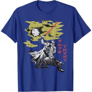 imageStar Wars Darth Vader Vintage Japanese Block Print Style TShirtRoyal Blue