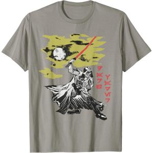 imageStar Wars Darth Vader Vintage Japanese Block Print Style TShirtSlate Grey