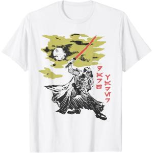 imageStar Wars Darth Vader Vintage Japanese Block Print Style TShirtWhite