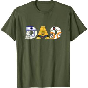 imageStar Wars Droids R2D2 C3PO BB8 Dad Fathers Day Birthday TShirtOlive Green