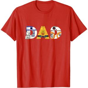imageStar Wars Droids R2D2 C3PO BB8 Dad Fathers Day Birthday TShirtRed