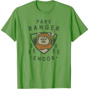imageStar Wars Ewok Park Ranger Endor TShirtGrass Green