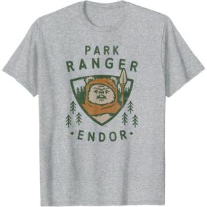 imageStar Wars Ewok Park Ranger Endor TShirtHeather Grey