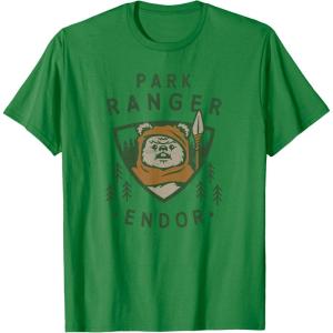 imageStar Wars Ewok Park Ranger Endor TShirtKelly Green