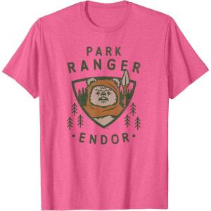 imageStar Wars Ewok Park Ranger Endor TShirtPink Heather