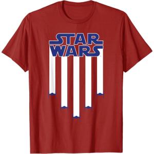 imageStar Wars Fighter Jets Star Spangled Banner July 4th TShirt TShirtCranberry Red