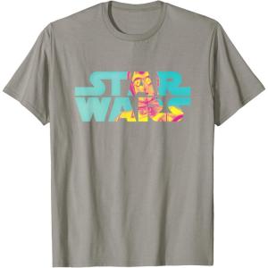 imageStar Wars Logo Fashion Style Summer C3PO TShirtSlate Grey