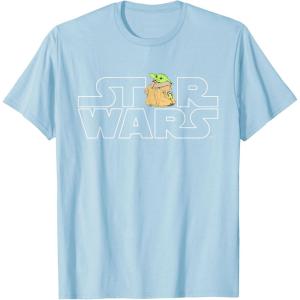 imageStar Wars Logo and The Child from The Mandalorian TShirtBaby Blue
