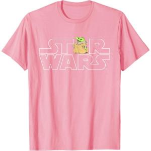imageStar Wars Logo and The Child from The Mandalorian TShirtPink