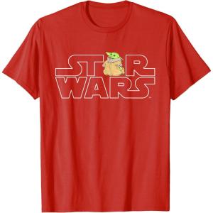 imageStar Wars Logo and The Child from The Mandalorian TShirtRed
