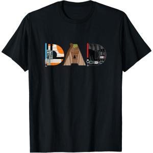 imageStar Wars Luke Yoda Darth Vader Dad Fathers Day Birthday TShirtBlack