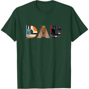 imageStar Wars Luke Yoda Darth Vader Dad Fathers Day Birthday TShirtDark Green