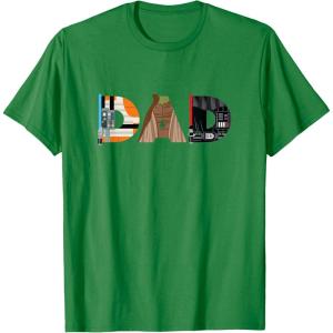 imageStar Wars Luke Yoda Darth Vader Dad Fathers Day Birthday TShirtKelly Green