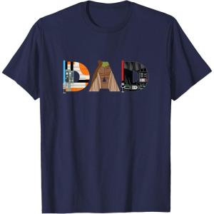 imageStar Wars Luke Yoda Darth Vader Dad Fathers Day Birthday TShirtNavy Blue