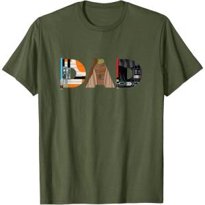 imageStar Wars Luke Yoda Darth Vader Dad Fathers Day Birthday TShirtOlive Green