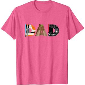 imageStar Wars Luke Yoda Darth Vader Dad Fathers Day Birthday TShirtPink Heather