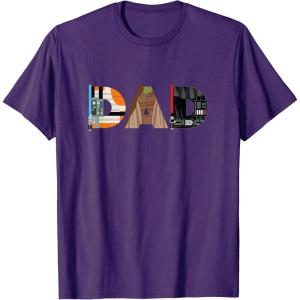 imageStar Wars Luke Yoda Darth Vader Dad Fathers Day Birthday TShirtPurple