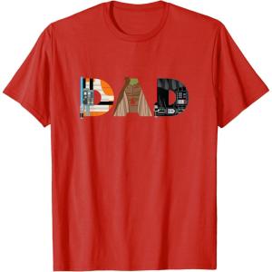 imageStar Wars Luke Yoda Darth Vader Dad Fathers Day Birthday TShirtRed