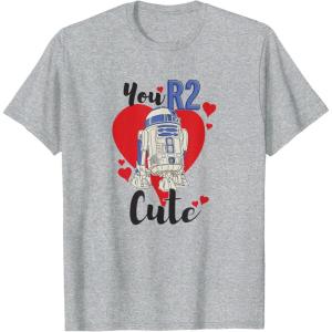 imageStar Wars R2D2 You R2 Cute Valentines Day TShirtHeather Grey