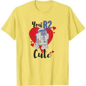 imageStar Wars R2D2 You R2 Cute Valentines Day TShirtLemon Yellow