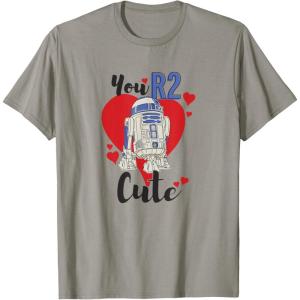 imageStar Wars R2D2 You R2 Cute Valentines Day TShirtSlate Grey