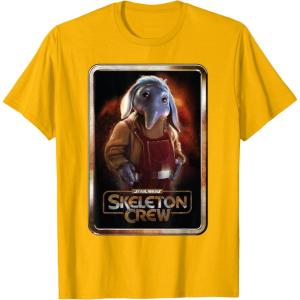 imageStar Wars Skeleton Crew Neel with Series Logo Disney TShirtGolden Yellow