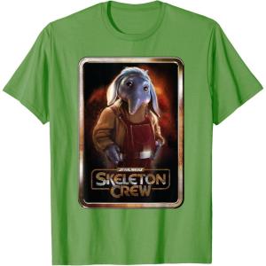 imageStar Wars Skeleton Crew Neel with Series Logo Disney TShirtGrass Green
