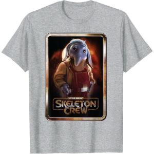 imageStar Wars Skeleton Crew Neel with Series Logo Disney TShirtHeather Grey