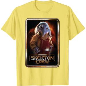 imageStar Wars Skeleton Crew Neel with Series Logo Disney TShirtLemon Yellow