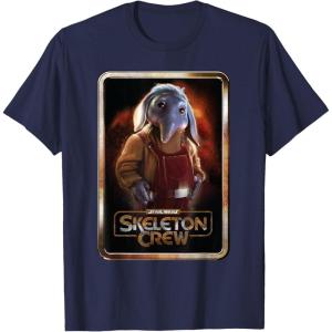 imageStar Wars Skeleton Crew Neel with Series Logo Disney TShirtNavy Blue