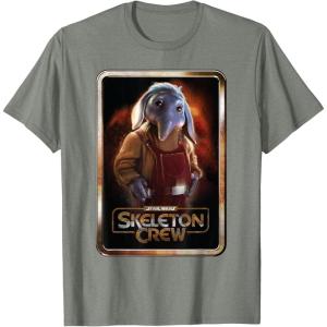 imageStar Wars Skeleton Crew Neel with Series Logo Disney TShirtOlive Heather