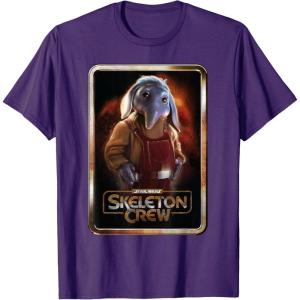 imageStar Wars Skeleton Crew Neel with Series Logo Disney TShirtPurple