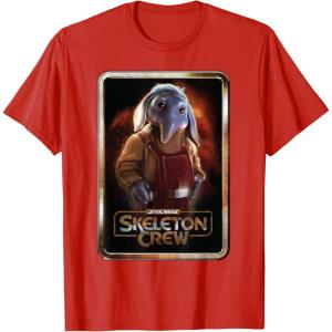 imageStar Wars Skeleton Crew Neel with Series Logo Disney TShirtRed