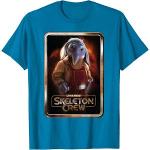 imageStar Wars Skeleton Crew Neel with Series Logo Disney TShirtSapphire Blue