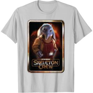 imageStar Wars Skeleton Crew Neel with Series Logo Disney TShirtSilver Grey