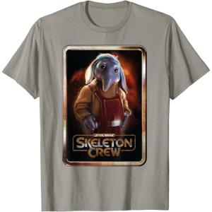 imageStar Wars Skeleton Crew Neel with Series Logo Disney TShirtSlate Grey