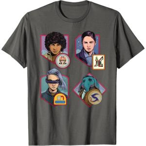 imageStar Wars Skeleton Crew Wim Fern KB and Neel Patches Disney TShirtAsphalt Grey