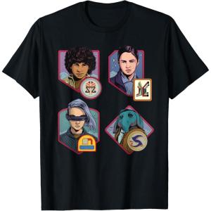 imageStar Wars Skeleton Crew Wim Fern KB and Neel Patches Disney TShirtBlack