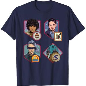 imageStar Wars Skeleton Crew Wim Fern KB and Neel Patches Disney TShirtNavy Blue