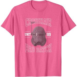 imageStar Wars The Bad Batch Crosshair Unit 99 Big Face TShirtPink Heather