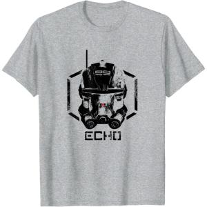 imageStar Wars The Bad Batch Echo C1 TShirtHeather Grey