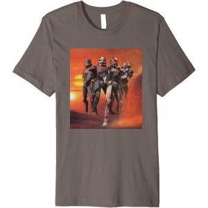 imageStar Wars The Bad Batch Hunter Wrecker Tech Crosshair Sunset Premium TShirtAsphalt Grey