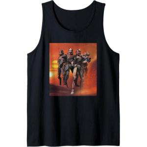imageStar Wars The Bad Batch Hunter Wrecker Tech Crosshair Sunset Tank TopBlack