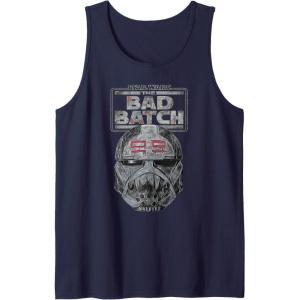 imageStar Wars The Bad Batch Wrecker Helmet Sketch Tank TopNavy Blue