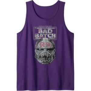 imageStar Wars The Bad Batch Wrecker Helmet Sketch Tank TopPurple