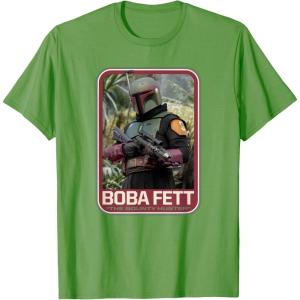 imageStar Wars The Mandalorian Boba Fett TShirtGrass Green