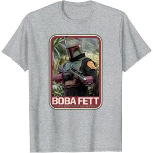 imageStar Wars The Mandalorian Boba Fett TShirtHeather Grey